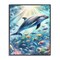 Stupell Industries Dolphin Among Sea Life Framed Giclee Wall Art Design by LSR Design Studio